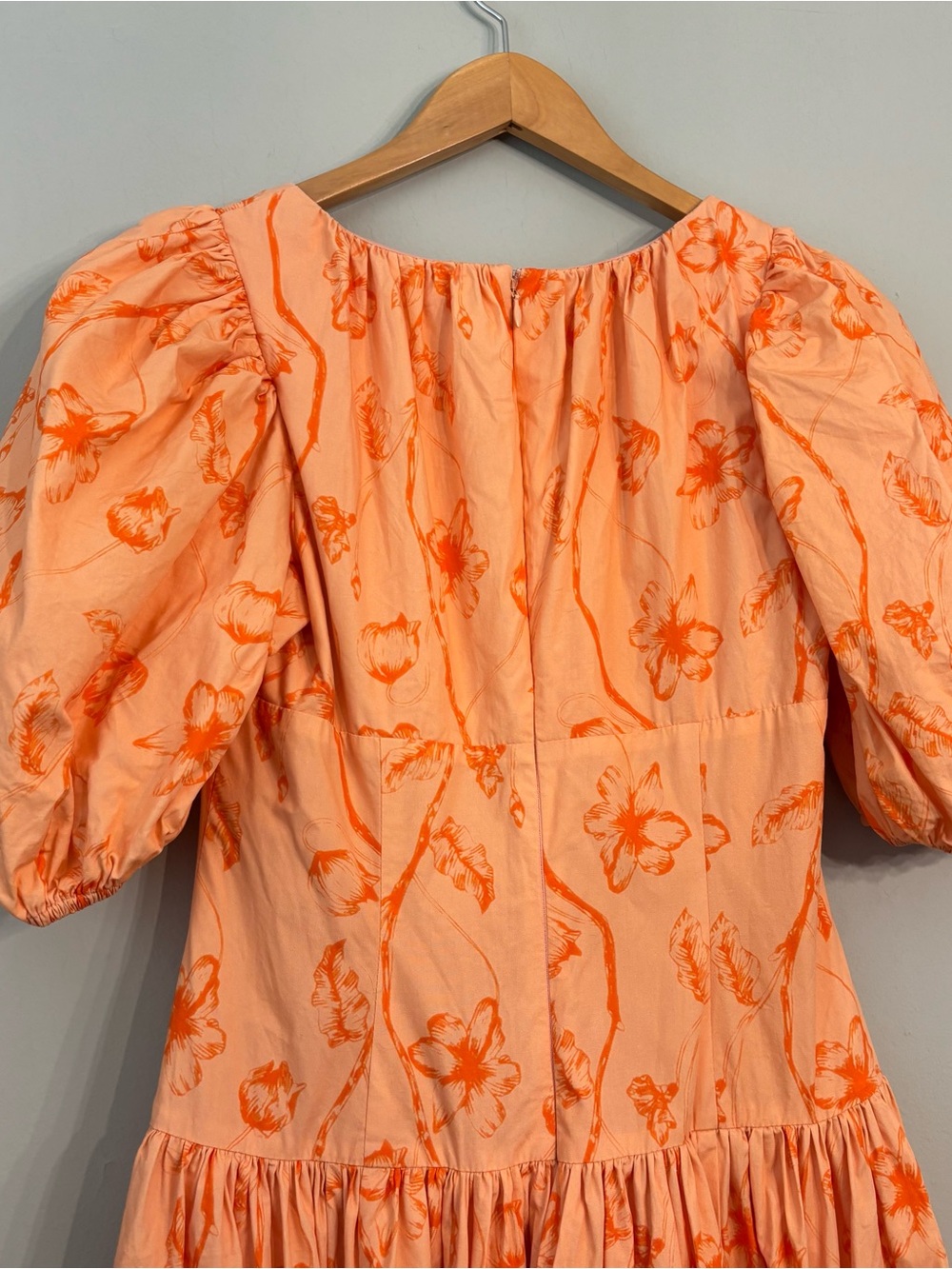 Hutch Peach and Orange Floral Midi Dress - Picture 5 of 8